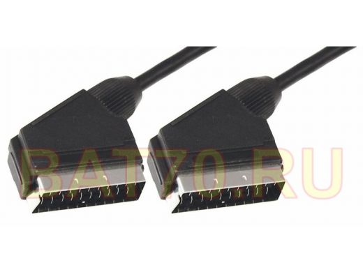 Шнур SCART шт - SCART шт 21pin  3М  (21pin) (GOLD)  REXANT