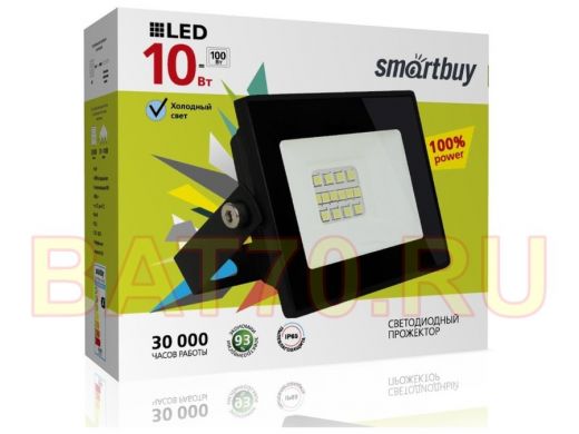 Прожектор светодиодный  10W, Smartbuy-10W/6500K/IP65 (SBL-FLSMD-10-65K) FL SMD LED