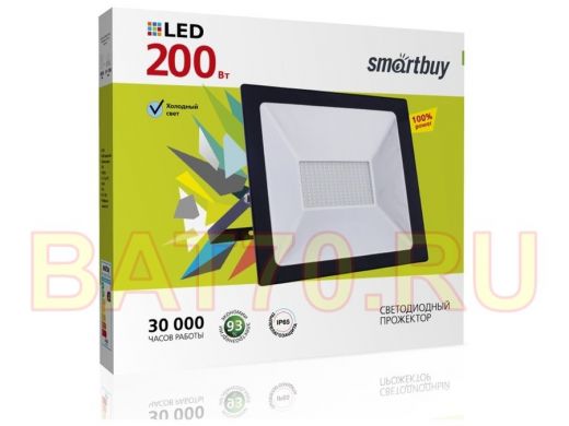 Прожектор светодиодный 200W, Smartbuy-200W/6500K/IP65 (SBL-FLSMD-200-65K) FL SMD LED