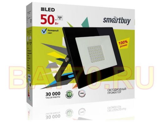 Прожектор светодиодный  50W, FL SMD Smartbuy-50W/6500K/IP65 (SBL-FLSMD-50-65K)/20