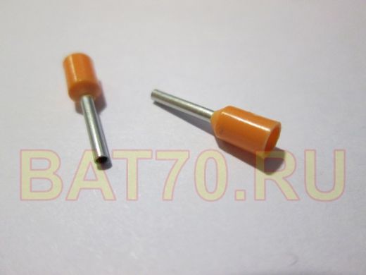 Наконечник штыревой втулочный изолированный 1 x 0.5mm IEK E0,5-08(0508) UGN10-D05-02-08 (100шт)