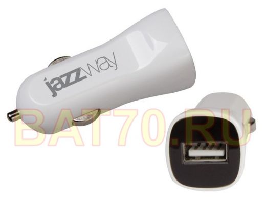 Автомобильный адаптер JAZZway  IP-2100  USB 2.1A, с USB выходом: 2.1A (1 x 5v)