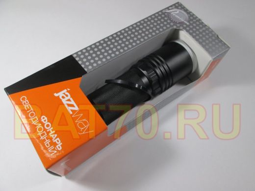 Фонарь  Jazzway Alum1-L5W (5W CREE- диод, 305лм, 220м, zoom, 3хLR6, IPX7, черный)