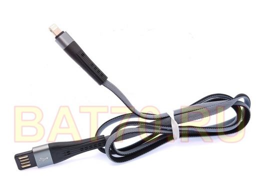 Шнур USB / Lightning (iPhone) Орбита OT-SMI35 Серый кабель USB 2.4A (iOS Lightning) 1м