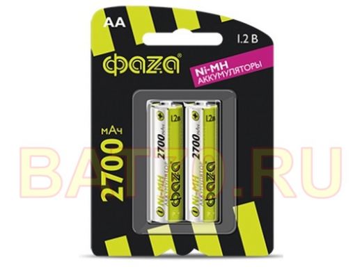 Аккумулятор AA 2700 mAh 1,2В ФАZA Ni-Mh BL-2 (цена за 1 элемент)