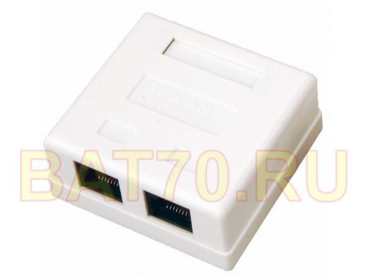 Розетка для витой пары 8р8c 2порта RJ-45 8р-8с 5 кат