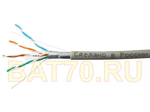 Кабель SkyNet Light FTP indoor 4x2x0,46, медный, FLUKE TEST, кат.5e, однож., 100 м, box, серый CSL-F