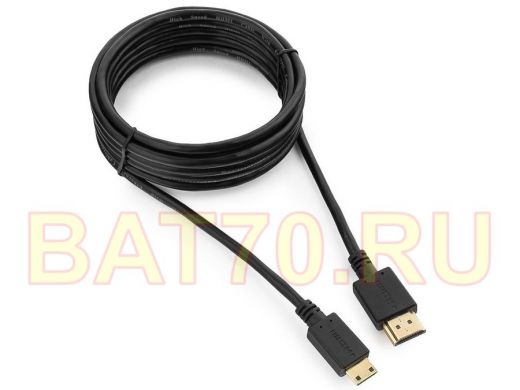 Кабель HDMI-miniHDMI Cablexpert CC-HDMI4C-10, 19M/19M, 3.0м, v1.4, 3D, Ethernet, черный, позол.разъе