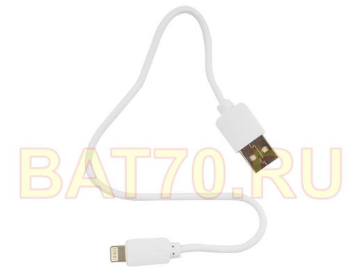 Шнур USB / Lightning (iPhone) Гарнизон GCC-USB2-AP2-0.3M-W AM/Lightning, 0.3м, белый,