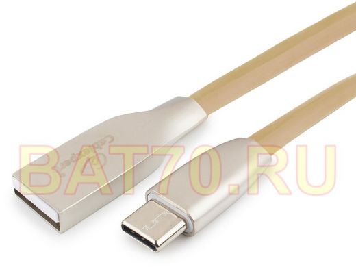 Шнур USB / Type-C Cablexpert CC-G-USBC01Gd-1M, AM/Type-C, серия Gold, длина 1м, золотой, блистер