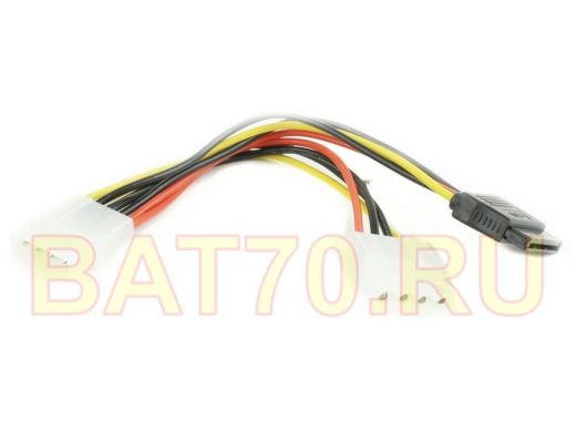 Кабель питания SATA Cablexpert CC-SATA-PSY2, 15см, molex 4pin/molex4pin+sata 15pin, на 2 устр. CC-SA