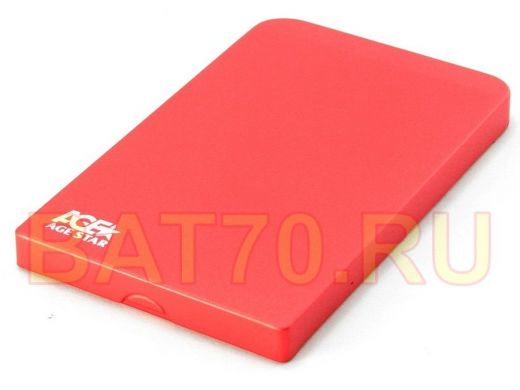 USB 2.0 Внешний корпус 2,5" SATA AgeStar SUB2O1 (RED), алюминий, красный SUB2O1 (RED)