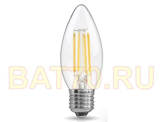 Светодиодная лампа  REV FILAMENT свеча C37 E27 7W, 2700K, DECO Premium теплый свет