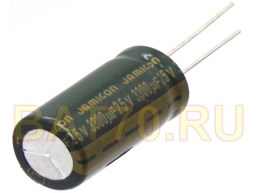 Конденсатор электролитический  3300mf x 25V   Jamicon 16*32 WL