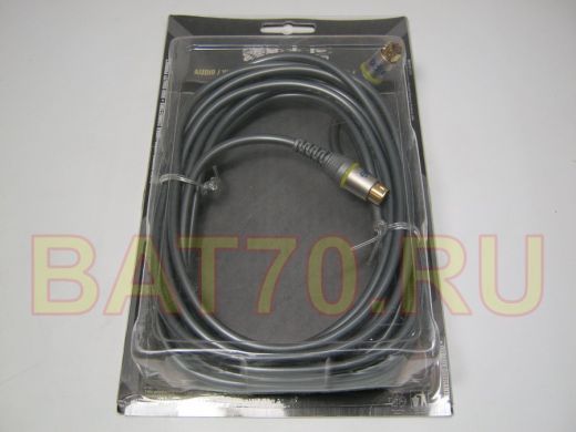 BW1575 Видеокабель Silwer-line S-VHS GOLD вилка/S-VHS GOLD вилка, 5 м  4pin