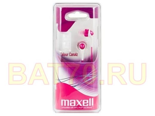 Наушники Maxell  CANALZ PINK iPOD Ear Bud (3 пары резин.вкладышей)