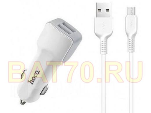 ЗУ в прикуриватель HOCO Z23 MicroUSB (2400mA,5V)