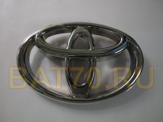 Эмблемма пластик в п/э знак Toyota хром 9,2x6 см "вставка" 01330   00000