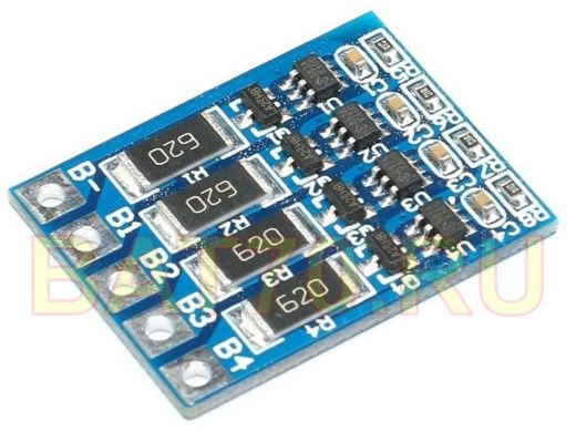 Плата балансировки для Li-ion батарей до 4-ячеек