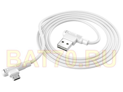 Кабель микро USB (AM/microBM)  HOCO X46 USB 2.4A  Белый (microUSB) 1м