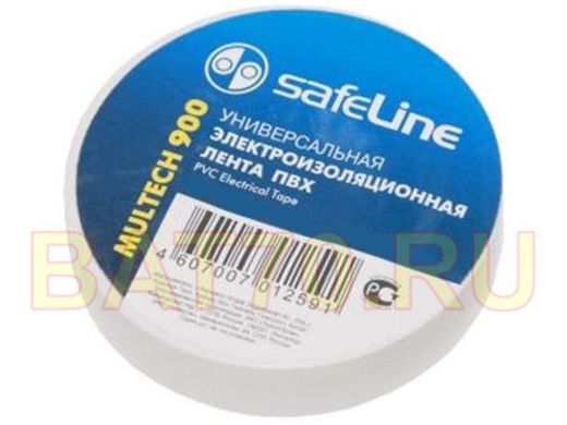 Изолента 19мм х 20метров белая  SafeLine MULTECH 900 0,15мм