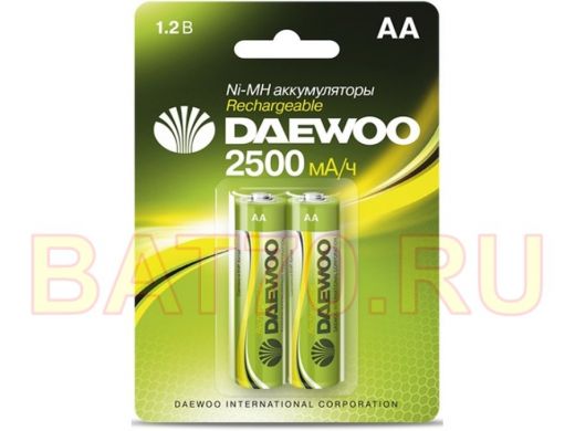 Аккумулятор AA 2500 mAh 1,2В Daewoo Ni-Mh BL-2 (цена за 1 элемент)