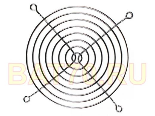 Решётка для вентилятора хромированная 120мм х 120мм (8 колец, 4 отв, метал, хром) 